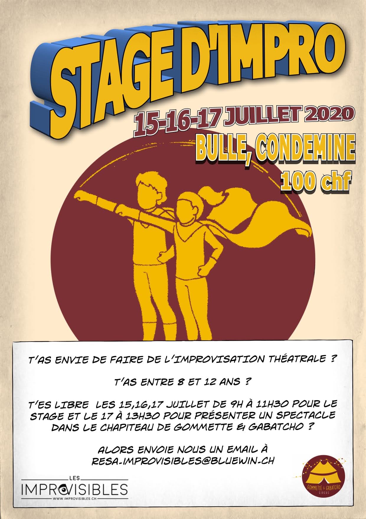 Stage 8-12 ans – 15, 16, 17.07.2020